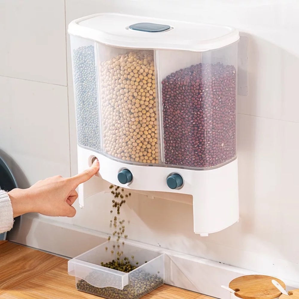 6L wall Mount rice bucket storage